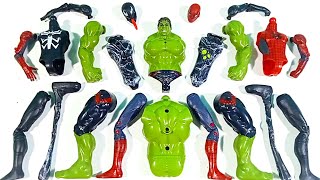 Assembling Marvel's Hulk Smash vs Spider-Man vs Siren Head vs Venom Knarge Action Figures Story