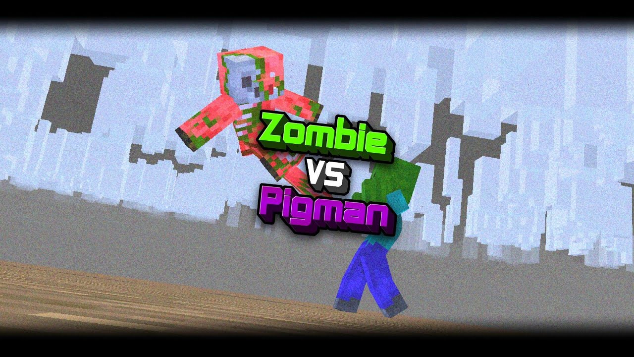 The Battle Of Zombie X Pigman | Minecraft Animation Fighting - YouTube