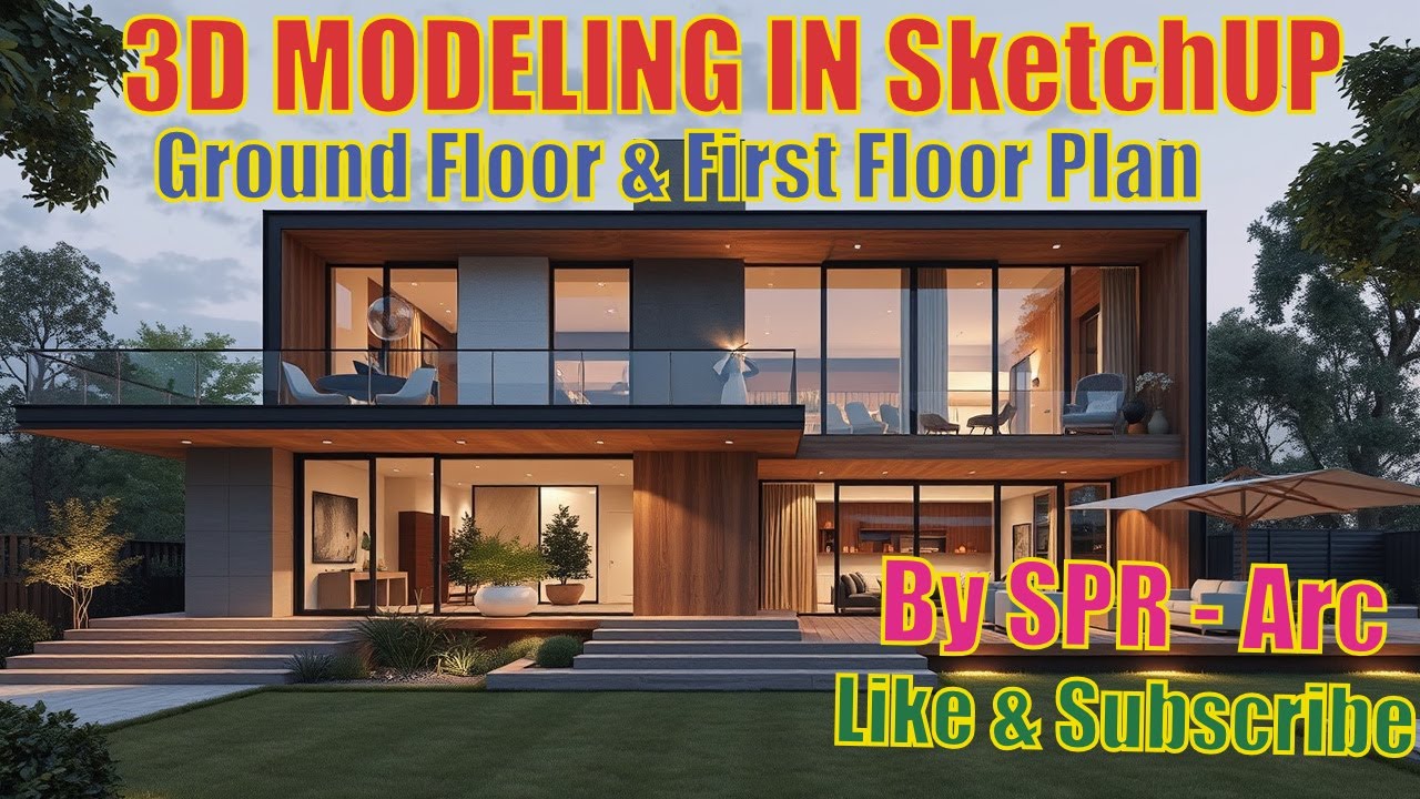 How to Design a Complete House in SketchUp | First Floor and Ground ...