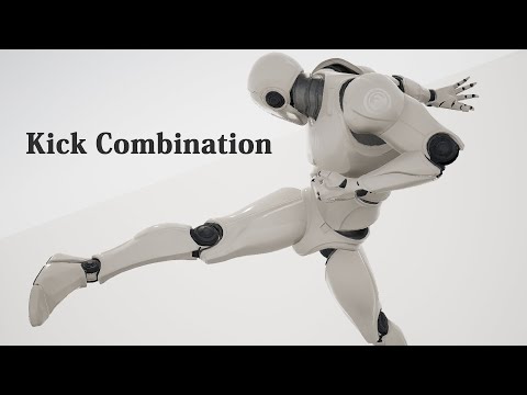 連続蹴りモーション。kick combo animation - YouTube