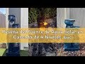 Reseña del Fuente de Agua Solar en Cascada de 4 Niveles, Luces LED, 28.74", Azul. Ideal para Jardine