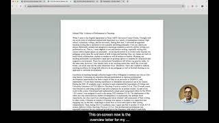 Information Assembling a Tenure Dossier Update