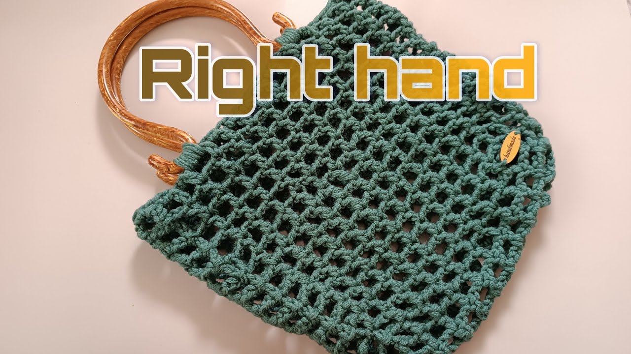Easy Crochet NET Bag Step by Step Tutorial /Simple Crochet Tote Bag ...