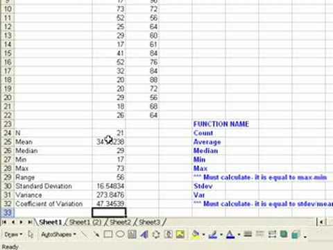 Using Built-in functions for Descriptive Statistics