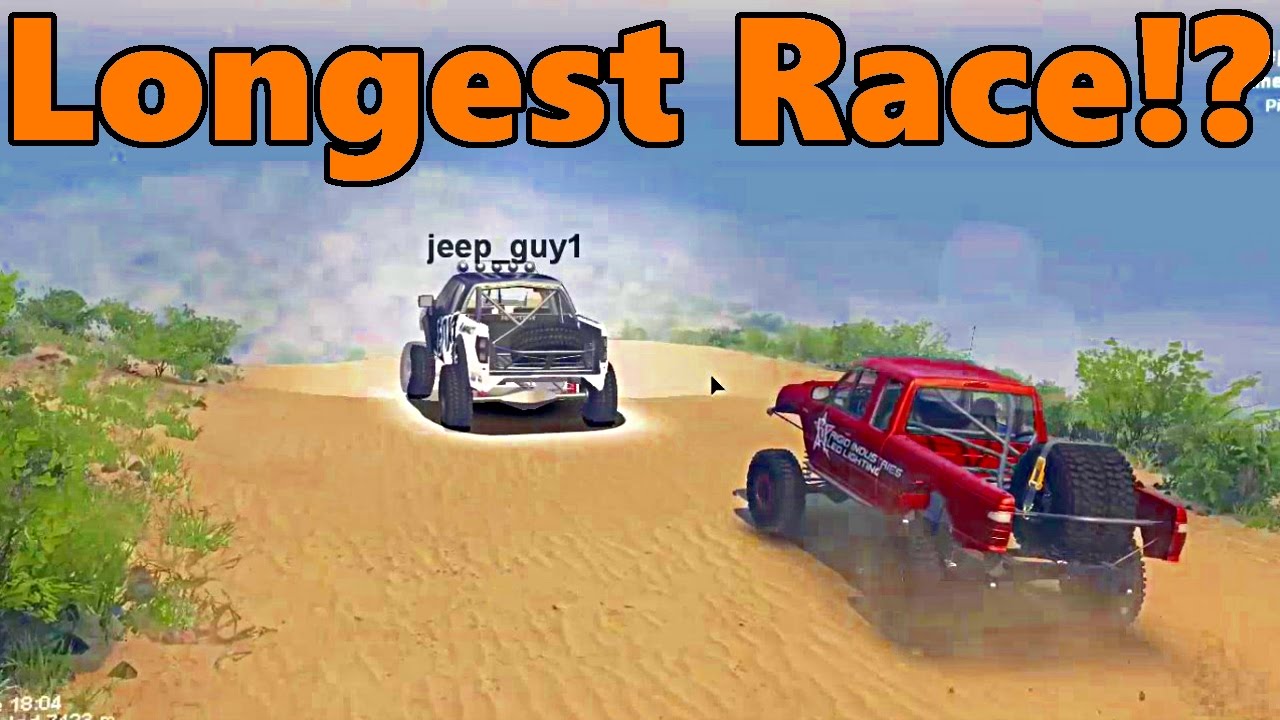 Spin Tires Longest OffRoad Race Track!? Multiplayer with JeepGuy