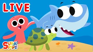 🔴 Finny The Shark Livestream | Kids Songs | Super Simple Songs