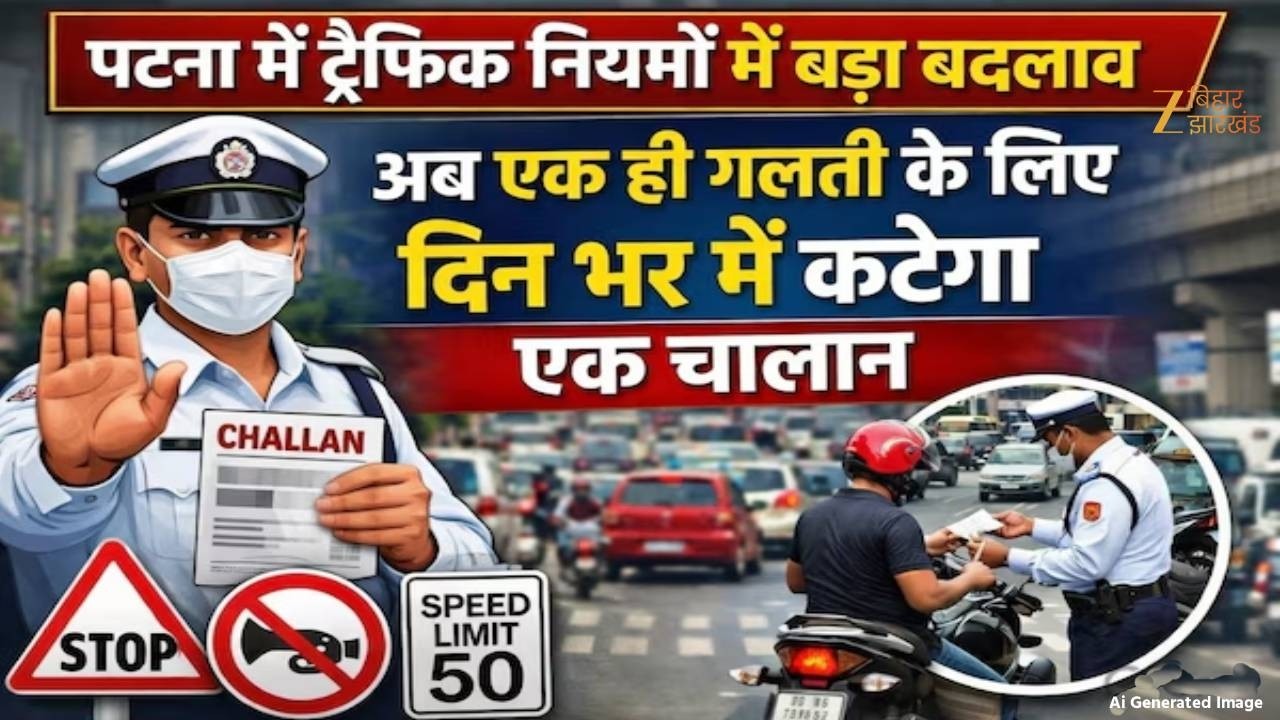 Patna New Traffic Rule : पटना में ट्रैफिक नियमों में बड़ा बदलाव, जानें क्या है नया नियम?