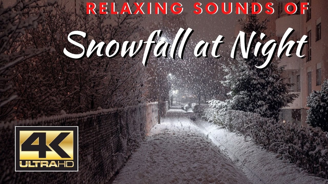 YouTubeで4K Snowfall at Night | Sound of heavy Snowflakes and City Sounds | Sound of Snow | Winter Wonderlandを視聴 YouTubeで4K Snowfall at Night | Sound of heavy Snowflakes and City Sounds | Sound of Snow | Winter Wonderlandを視聴