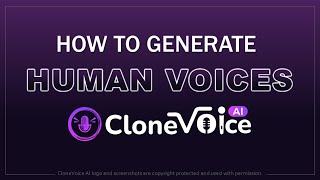 How to Generate Human Voices in CloneVoice AI @AnthonyGodinho