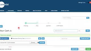 Upload A Cart For Fast B2B Order Entry | Corevist Commerce