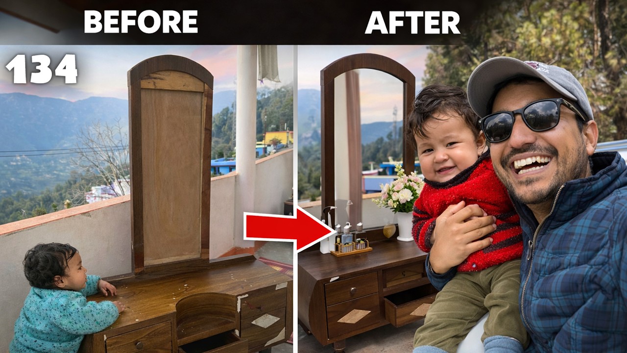 घर की पुरानी टेबल को बना दिया ब्रांड न्यू! 🔥 Vlog134