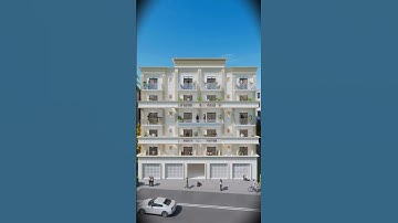 ✨3D Elevation of G+5 Apartment | Revit & Enscape | Stunning Architectural Visualization!