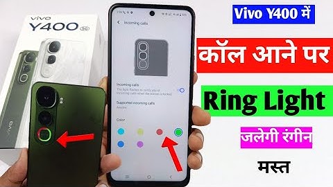 Vivo Y400 5G Ring Light Setting | Vivo y400 5G dynamic light feature | Vivo Y400 Aura light setting