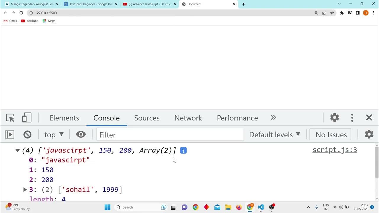 Array and object destructuring youtube