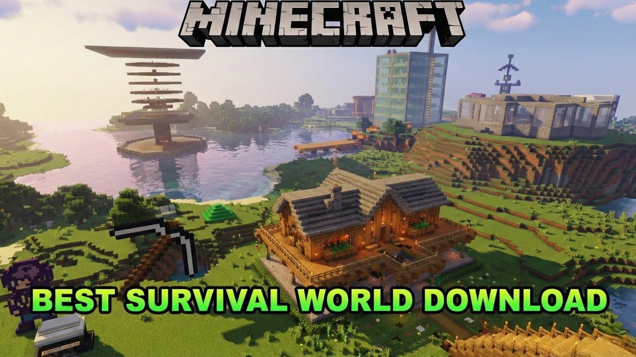 MINECRAFT BEST SURVIVAL WORLD DOWNLOAD LINK||SURVIVAL WORLD FOR ...