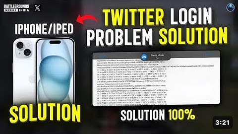 Fix BGMI Twitter Login Problem:Signature Does Not Match the Request |BGMI Login Issue iPhone/iPed