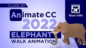 Adobe Animate CC 2022: Elephant Walk Cycle | Elephant Animation | Flash tutorial | Hindi