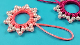 Super Easy Nylon Cord Macrame  Keychain | How to tie knot Paracord Key Chain Handmade DIY Tutorial