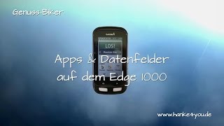 Garmin Edge 1000 - Wie man Datenfelder aus dem Connect-IQ-Shop nutzt