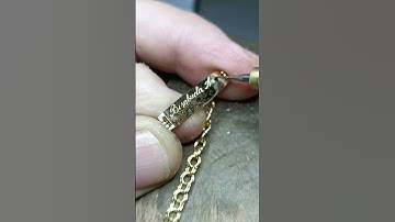 Engraving technique as a writing, Jewelry in detail by ATaboada @handmadebytaboada