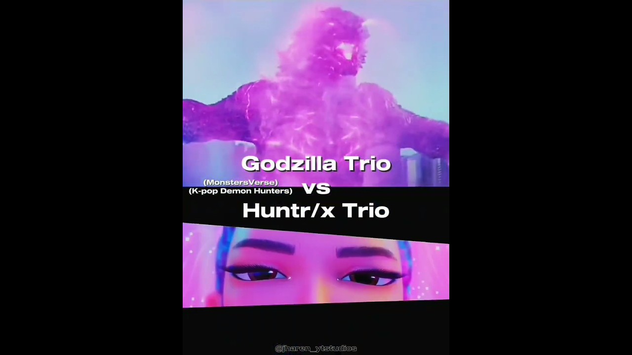 MV Godzilla, Heisei Godzilla and FW Godzilla vs Rumi, Mira and Zoey (K-pop Demon Hunters) #shorts