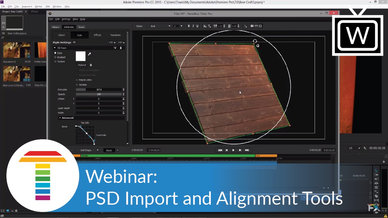 Titling in Minutes: PSD Import and New Alignment Tools Webinar - YouTube
