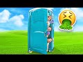 LAST TO LEAVE THE PORTA POTTY CHALLENGE! *GROSS*