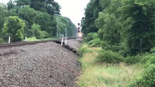 CSX D758 with passenger cars on the back!!!