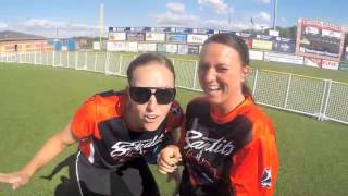Outfield shagging with the Chicago Bandits