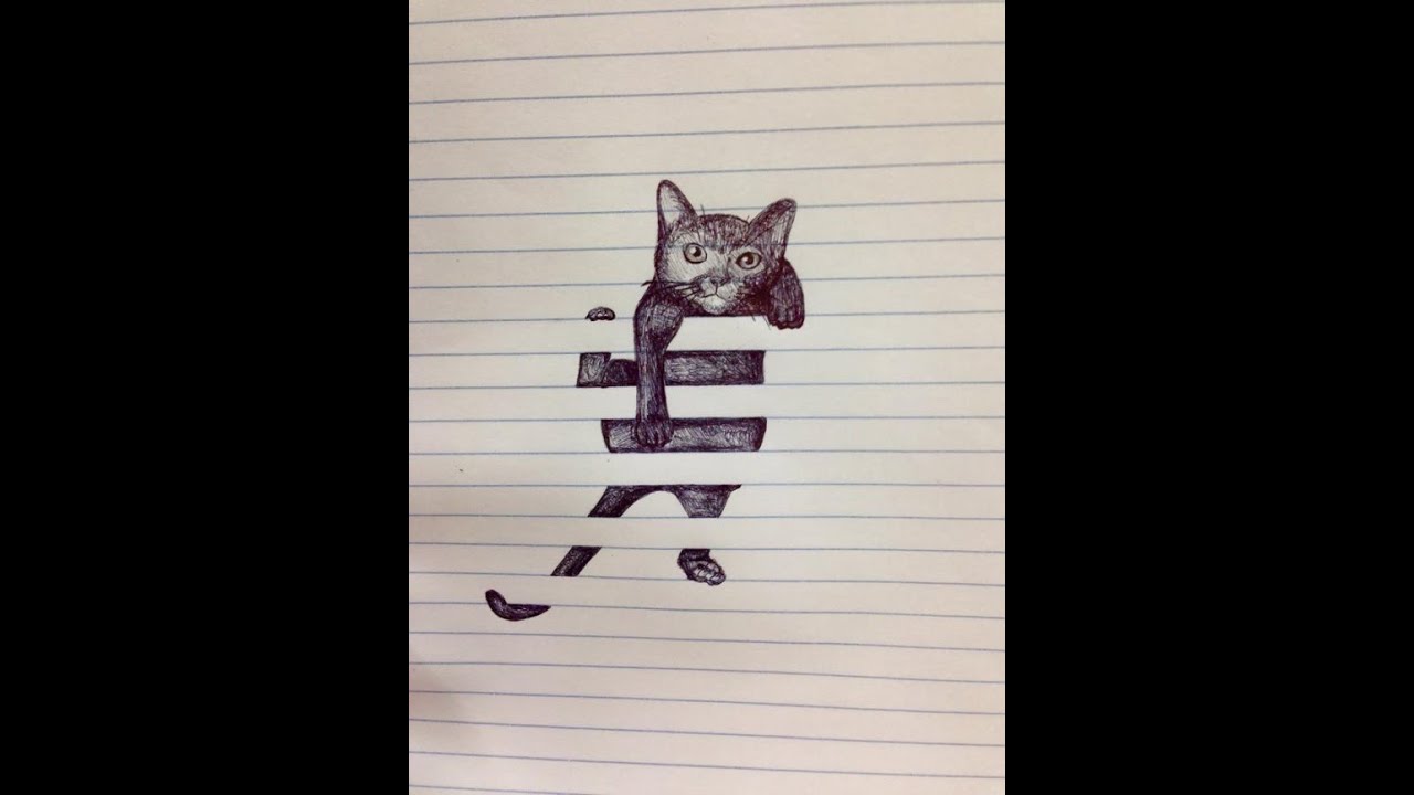 Легкие рисунки в линейку