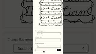 Free Cursive Signature Practice Worksheet.