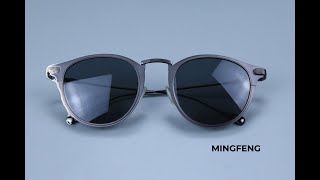 Fashion Metal sunglasses handmade eyewear Polarized UV400 lens M1263