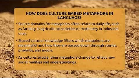 How Does Culture Embed Metaphors In Language? - Anthropology Insights