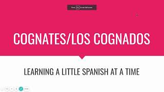 COGNATES LOS COGNADOS