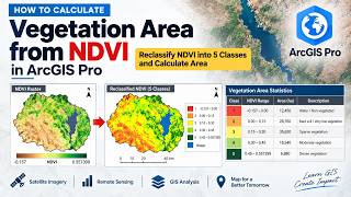 How to Calculate Vegetation Area from NDVI in ArcGIS Pro | Reclassify NDVI into 5 Classes