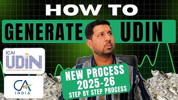 ⚠️ UDIN Generate Kaise Kare New Process me? | New UDIN Generation Process 2025, Step by Step Process