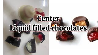 Center filled chocolates || ||filled chocolates|| liquid chocolates || liquid in center|| filling