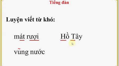 Tuần 24 - Tập đọc, Chính tả lớp 3 - Bài: Tiếng đàn