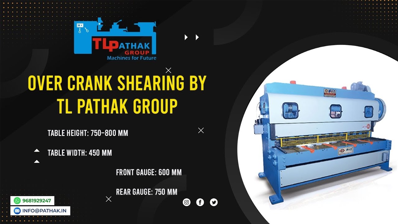 Over Crank Shearing Machine by TL PATHAK GROUP - The Most Durable Sheet Cutter!