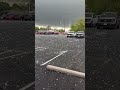 'The Hail Is Exploding': Parking Lot Cops Hammering During Severe Storm