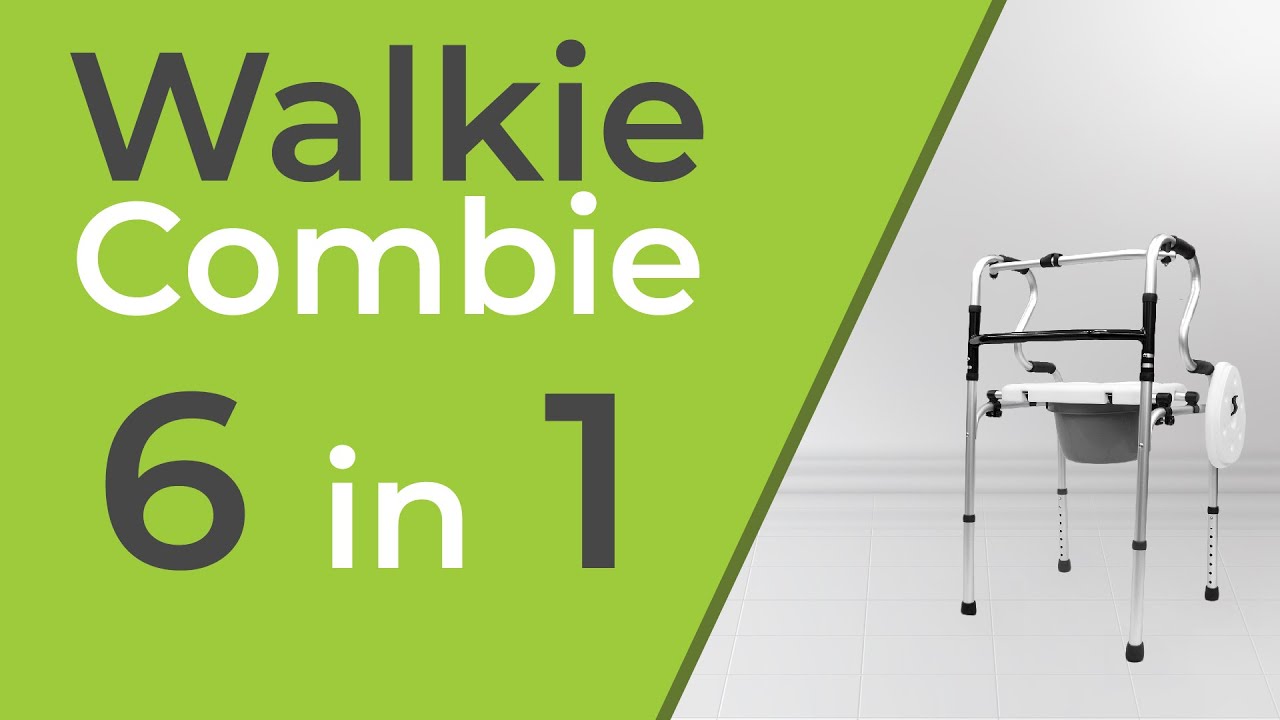 Rehamo Walkie Combie with 1 Year Warranty| 6-in-1 Height Adjustable Beside Patient/Commode Assist