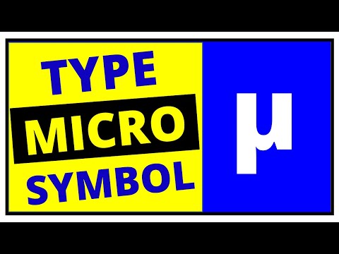 Video: Bagaimana Anda mengetik simbol mikro di Word?