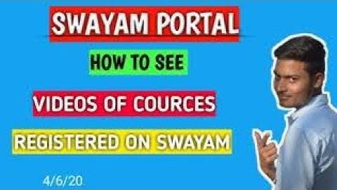 SWAYAM PORTAL ||  How to watch videos of swayam nptel courses || ft.  gaurav gimonkar.