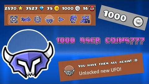 Getting 1,000 User Coins in Geometry Dash!