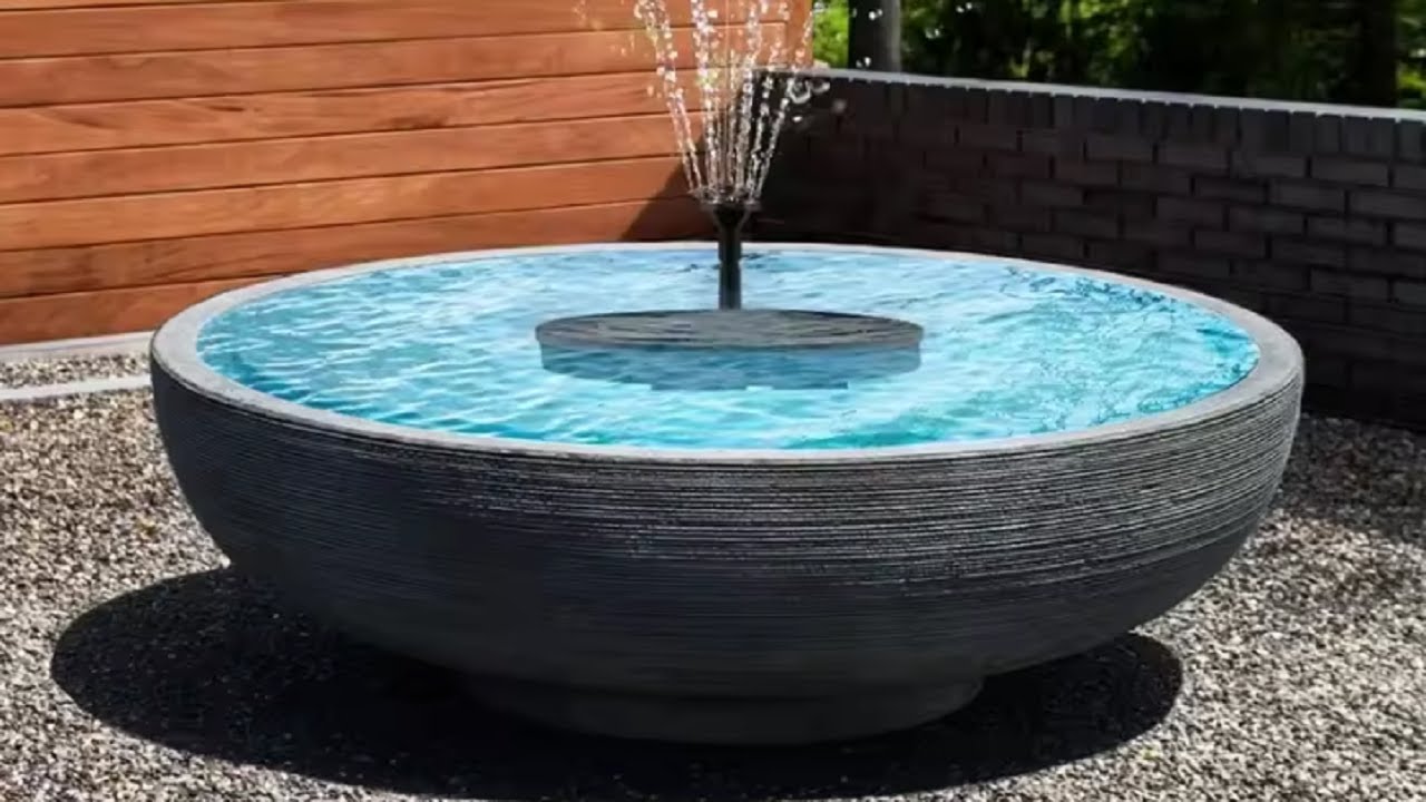 New Mini Solar Water Fountain Pool Pond Waterfall Fountain Garden Supplies Decoration Outdoor Solar