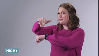 Learn How to Sign Night in ASL | LearnHowToSign.org