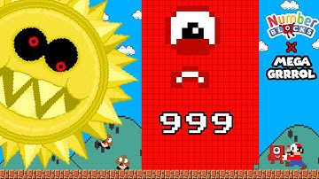 Mario build 1000 Numberblocks vs Mega Grrrol Gold Calamity | Game Animation