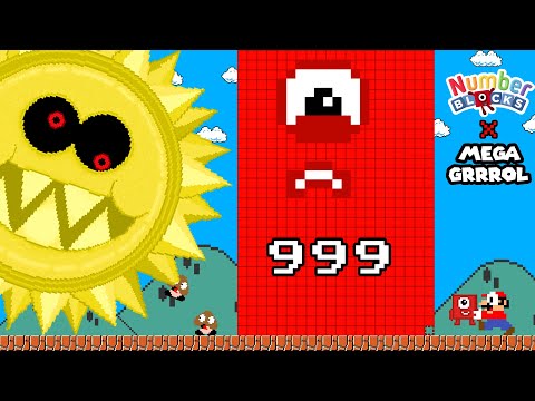 Mario build 1000 Numberblocks vs Mega Grrrol Gold Calamity | Game Animation