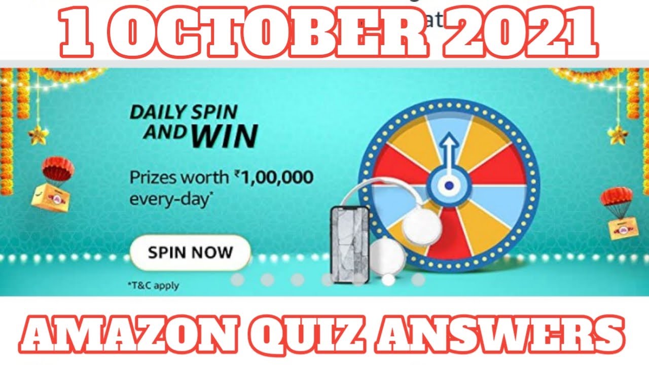 Amazon Funzone Daily Spin and Win Answers Today|1 October 2021 