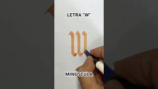 Letra “w” gótica minúscula. #letteringtattoo #caligrafia #customlettering
